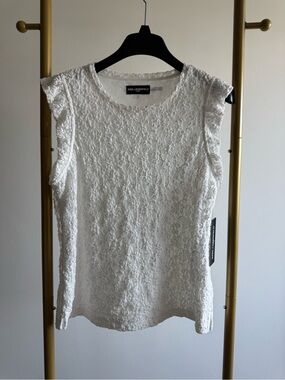 Karl Lagerfeld White Lace Camisole Top